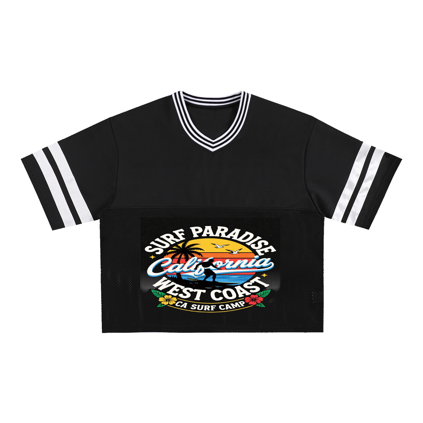 Taped Mesh Boxy T-Shirt
